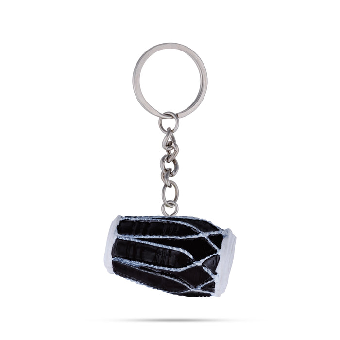 Dholak Design Key Chain - 0.1 X 1.5 Inches | Key Ring/ Key Holder For Gifting, Car And Bike - Key Chain & Key Holder