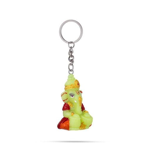 Ganesha with Tabla Key Chain - 2.25 x 1 Inches | Key Ring / Cute Keychain for Bike - Key Chain & Key Holder