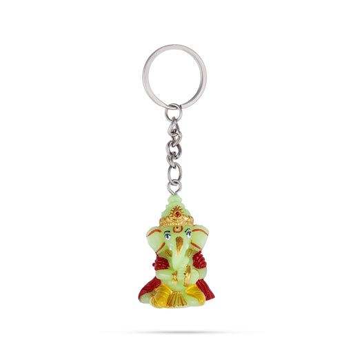 Ganesh Murti Design Key Chain - 0.75 X 2.25 Inches | Key Ring/ Key Holder For Gifting, Car And Bike - Key Chain & Key Holder