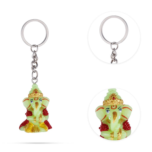 Ganesh Murti Design Key Chain - 0.75 X 2.25 Inches | Key Ring/ Key Holder For Gifting, Car And Bike - Key Chain & Key Holder