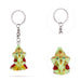 Ganesh Murti Design Key Chain - 0.75 X 2.25 Inches | Key Ring/ Key Holder For Gifting, Car And Bike - Key Chain & Key Holder