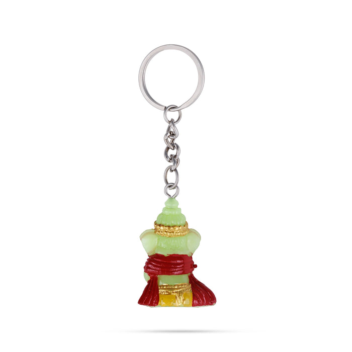 Ganesh Murti Design Key Chain - 0.75 X 2.25 Inches | Key Ring/ Key Holder For Gifting, Car And Bike - Key Chain & Key Holder