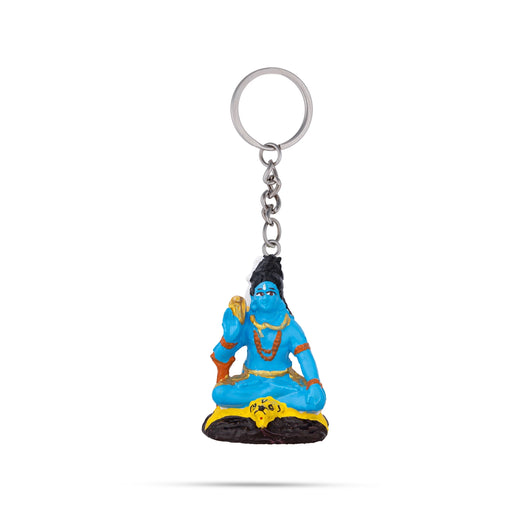 Shankar Sitting Key Chain - 2 x 1 Inches | Key Ring / Cute Keychain for Bike - Key Chain & Key Holder