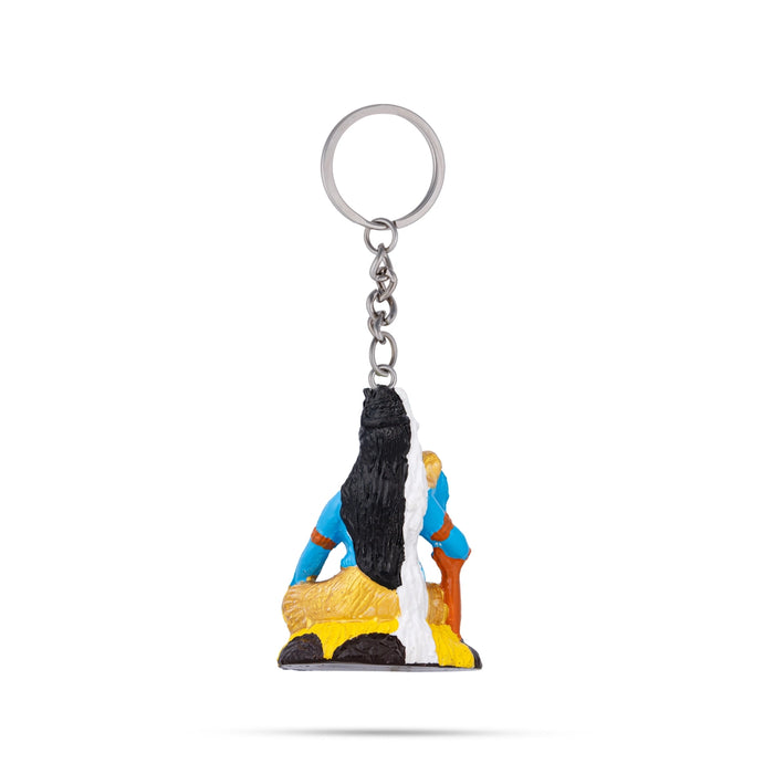 Shankar Sitting Key Chain - 2 x 1 Inches | Key Ring / Cute Keychain for Bike - Key Chain & Key Holder