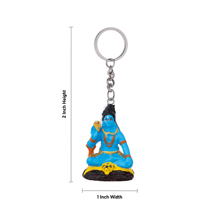 Shankar Sitting Key Chain - 2 x 1 Inches | Key Ring / Cute Keychain for Bike - Key Chain & Key Holder