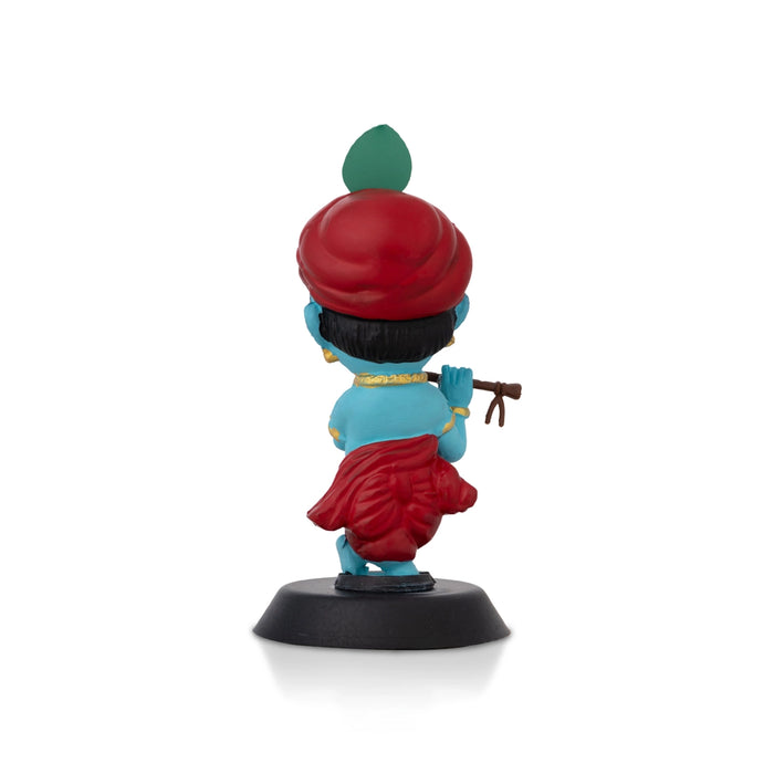 Bhakti Krishna Murti - 4 X 2 Inches | Car Dashboard Decor/ Blue Colour Krishna Idol For Home Decoration - Car Stand & Car Accessories