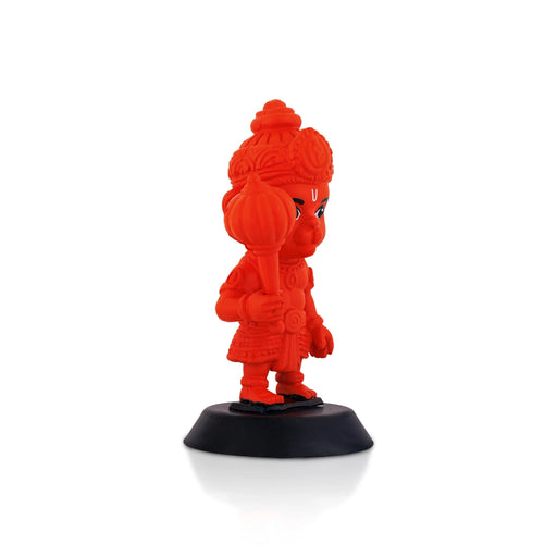 Anjaneya Statue Car Dashboard Stand - 3.75 X 1.5 Inches | Car Decor/ Red Colour Hanuman Statue For Gifting - Car Stand & Car Accessories
