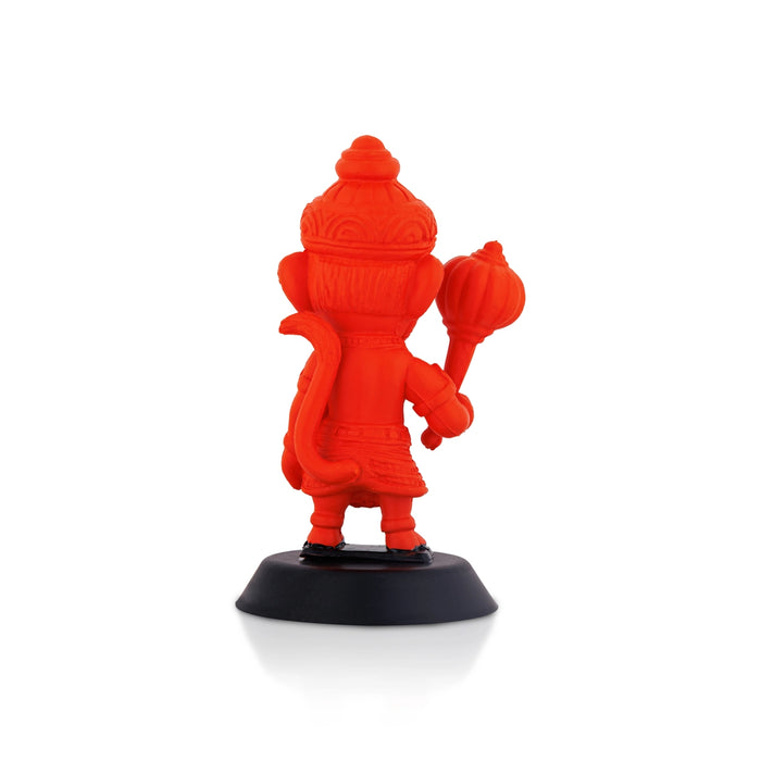 Anjaneya Statue Car Dashboard Stand - 3.75 X 1.5 Inches | Car Decor/ Red Colour Hanuman Statue For Gifting - Car Stand & Car Accessories