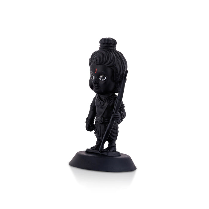Ayodhya Ram Lalla Ji Car Dashboard Stand - 4 X 1.5 Inches | Car Decor/ Black Colour Rama Idol For Gifting - Car Stand & Car Accessories