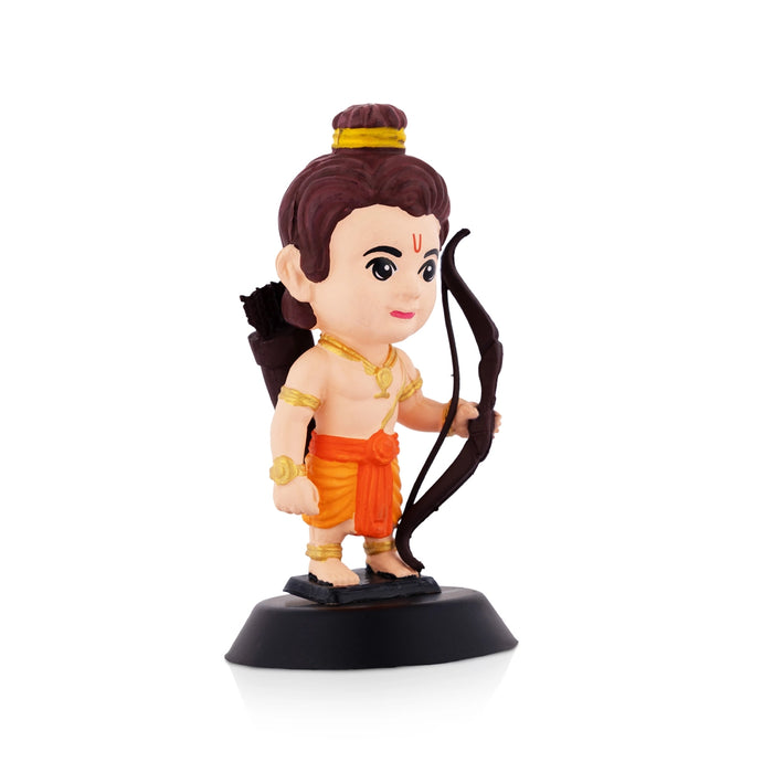 Ayodhya Ram Lalla Ji Car Dashboard Stand - 4 X 1.5 Inches | Car Decor/ Skin Colour Rama Idol For Gifting - Car Stand & Car Accessories