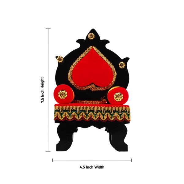 Singhasan  - 7.5  Inches |  Velvet Simhasanam/ Aasan for Deity