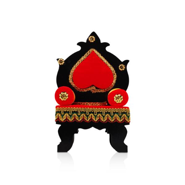 Singhasan  - 9.5  Inches |  Velvet Simhasanam/ Aasan for Deity