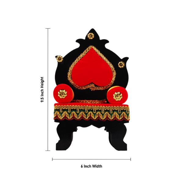 Singhasan  - 9.5  Inches |  Velvet Simhasanam/ Aasan for Deity