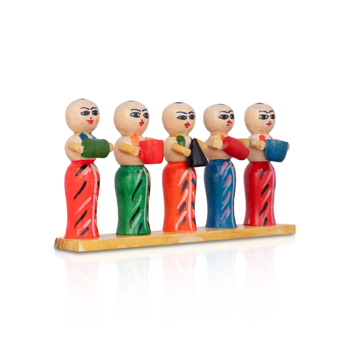 Iyer Musical Band Set - 4.25 x 7.5 Inches | Wood Sculpture/ Painted Wooden Toy for Table Top & Kids - Traditional Games & Toys