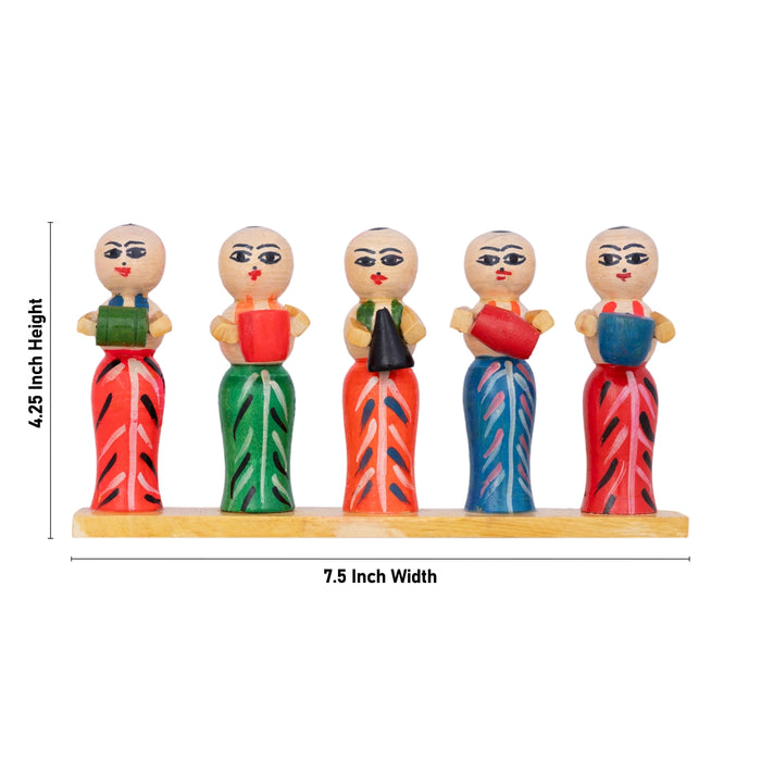 Iyer Musical Band Set - 4.25 x 7.5 Inches | Wood Sculpture/ Painted Wooden Toy for Table Top & Kids - Traditional Games & Toys