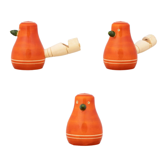 Wooden Whistle - 2 x 3 Inches | Bird Design Whistle/ Handcrafted Whistle for Kids - Traditional Games & Toys