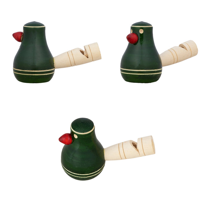 Wooden Whistle - 2 x 3 Inches | Bird Design Whistle/ Handcrafted Whistle for Kids - Traditional Games & Toys