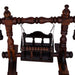 Wooden Jhula - 9.25 x 10 x 6 Inches | Handcrafted Jhoola/ Wooden Swing Jhula for Deity - Pooja Aasan & Bajot & Pooja Mat