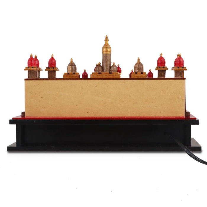 3D Wooden Palace LED Showpiece – 10 x 7 Inches | Wooden Mysore Palace / Mysore Palace Model for Home Decor