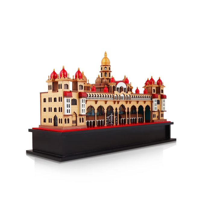3D Wooden Palace with LED Light– 8 x 5 Inches | Wooden Mysore Palace / Mysore Palace Model for Home Decor