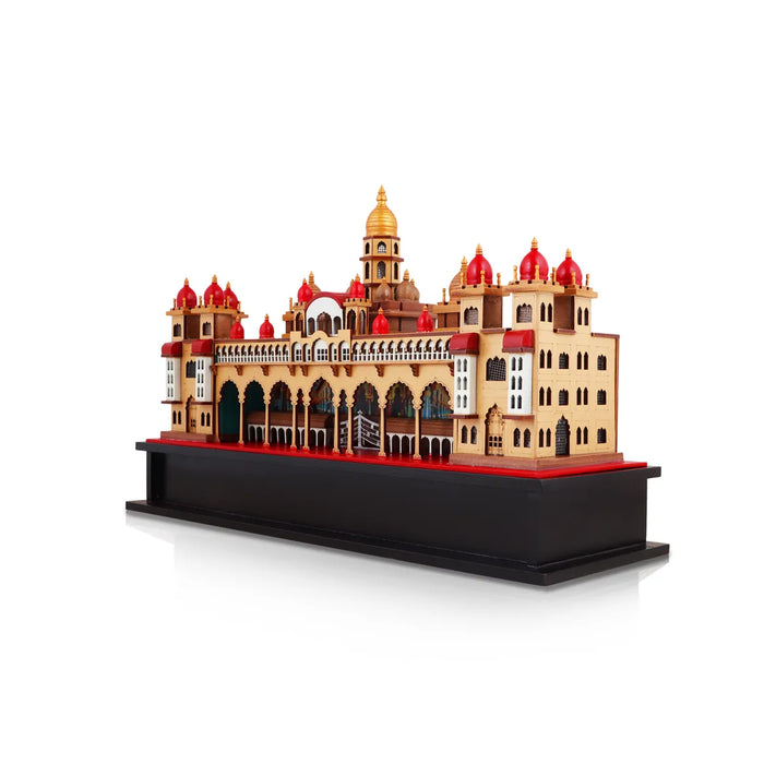 3D Wooden Palace with LED Light– 8 x 5 Inches | Wooden Mysore Palace / Mysore Palace Model for Home Decor