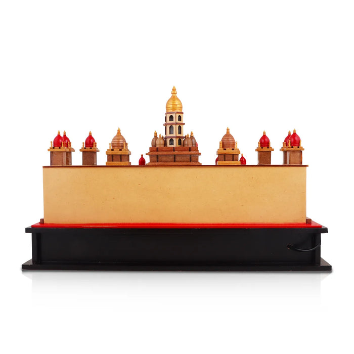 3D Wooden Palace with LED Light– 8 x 5 Inches | Wooden Mysore Palace / Mysore Palace Model for Home Decor