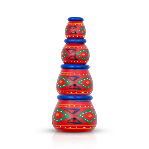 Decorative Pot Set - 7.5 x 2.5 Inches | Wooden Pot/ Decorative Showpiece for Home & Office Decor - Table Stand Accessories