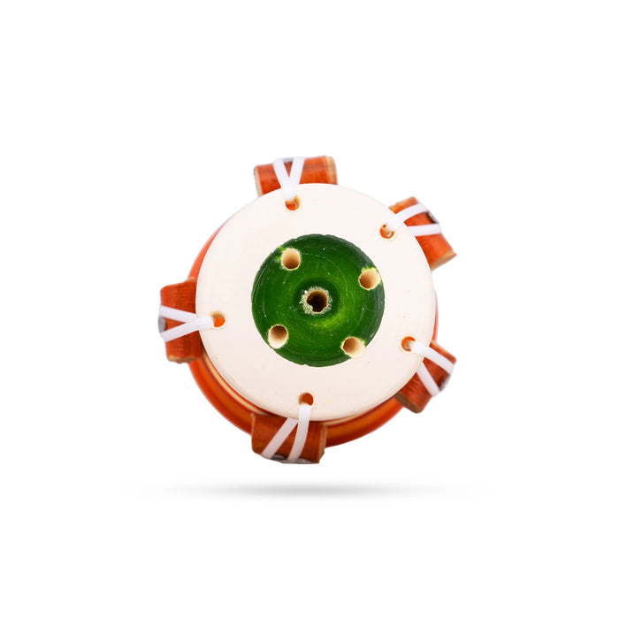 Agarbathi Stand - 3 x 2 Inches | Wooden Agarbatti Holder/ Tabla Design Incense Stick Holder for Pooja/ Assorted Colour - Agarbathi Stand