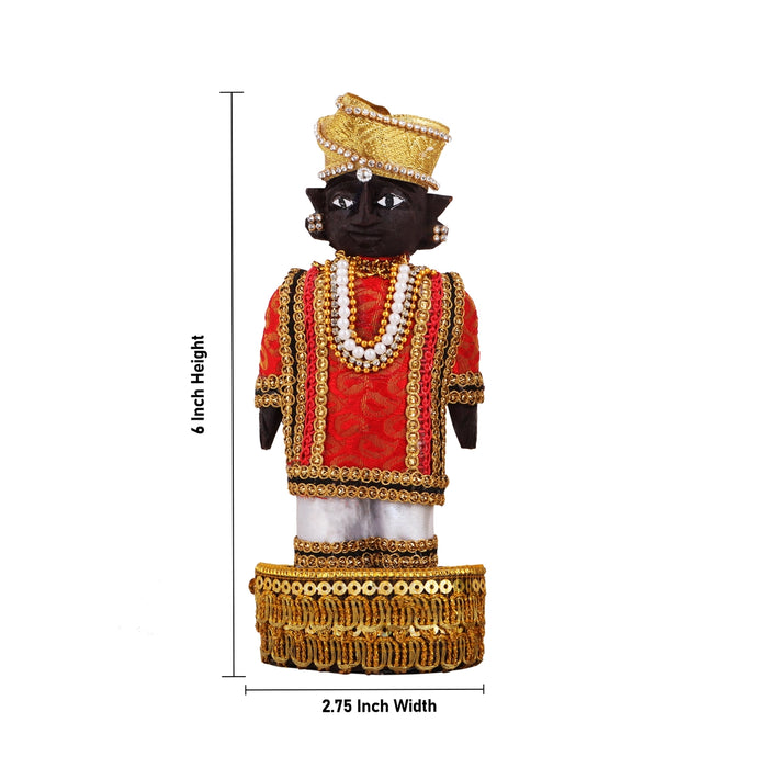 Marapachi Bommai Pair - 6 x 2.75 Inches | Marapachi Doll/ Kolu Bommai/ Decorative Doll/ Wood Sculpture for Home - Marapachi Bommai