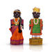 Marapachi Bommai Pair - 7 x 2.75 Inches | Marapachi Doll/ Kolu Bommai/ Decorative Doll/ Wood Sculpture for Home - Marapachi Bommai