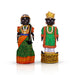 Marapachi Bommai Pair - 8 x 3.5 Inches | Marapachi Doll/ Kolu Bommai/ Decorative Doll/ Wood Sculpture for Home - Marapachi Bommai