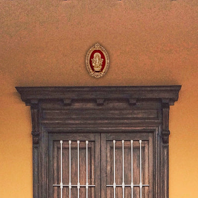 Shubha Drishti Ganapathi Wall Hanging - 7 x 5 Inches | Shubh Drishti Ganapathy Wall Hanger for Home Decor