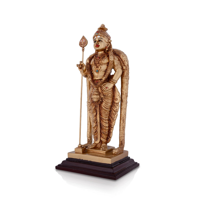 Murugan Statue - 9 x 4.5 Inches | Resin Statue/ Standing Kartikeya Statue for Pooja