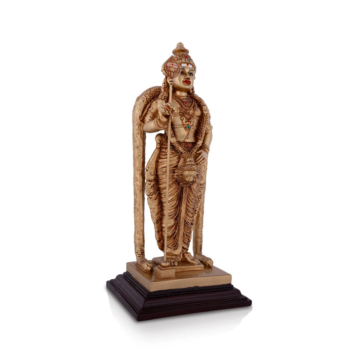 Murugan Statue - 9 x 4.5 Inches | Resin Statue/ Standing Kartikeya Statue for Pooja