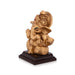 Ganesh Murti With Base - 3 x 2.5 Inches | Resin Ganpati Murti/ Sitting Vinayaka Statue for Pooja - Fibre Murties