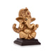 Ganesh Murti With Base - 3 x 2.5 Inches | Resin Ganpati Murti/ Sitting Vinayaka Statue for Pooja - Fibre Murties