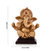 Ganesh Murti With Base - 3 x 2.5 Inches | Resin Ganpati Murti/ Sitting Vinayaka Statue for Pooja - Fibre Murties