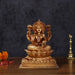 Laxmi Murti - 4.5 x 3.5 Inches | Gold Polish Laxmi Statue/ Resin Idol for Pooja/ 150 Gms Approx - Fibre Murties