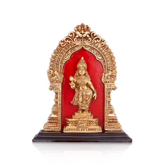 Kanyaka Parameswari Devi With Arch Standing On Base - 7.5 x 6 Inches | Resin Statue/ Kanyaka Parameswari for Pooja - Fibre Murties