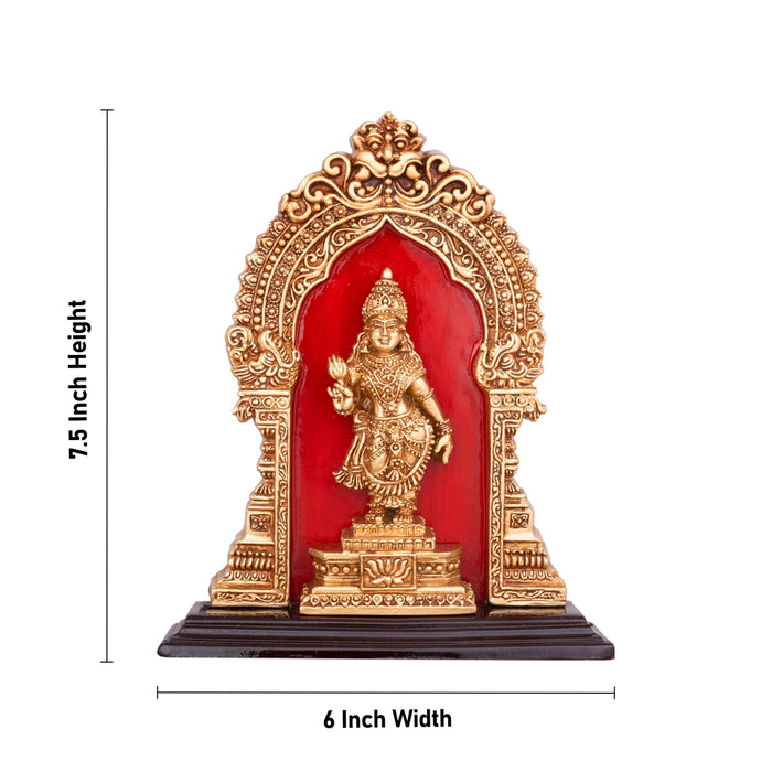 Kanyaka Parameswari Devi With Arch Standing On Base - 7.5 x 6 Inches | Resin Statue/ Kanyaka Parameswari for Pooja - Fibre Murties