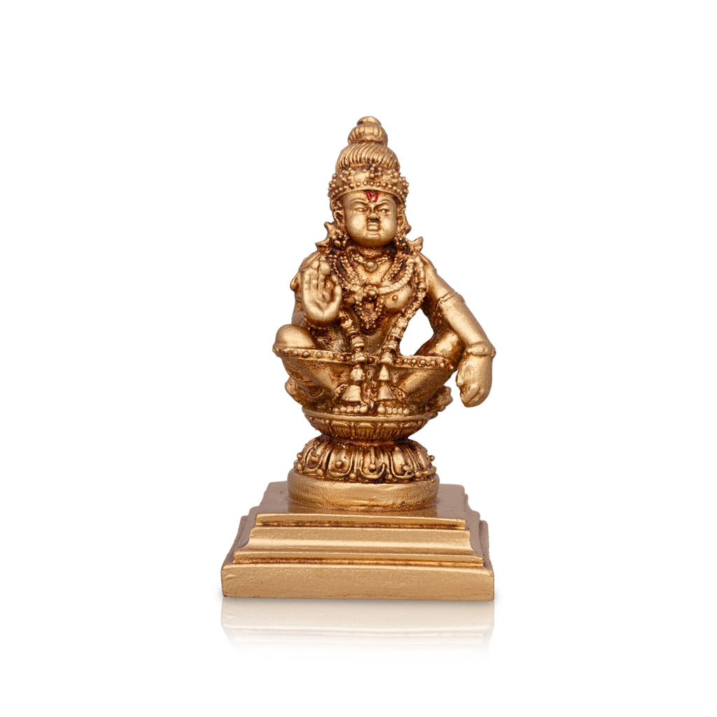 Ayyappan Statue - 3 x 1.5 Inches | Resin Statue/ Ayyappa Idol/ Ayyappan Vigraham for Pooja