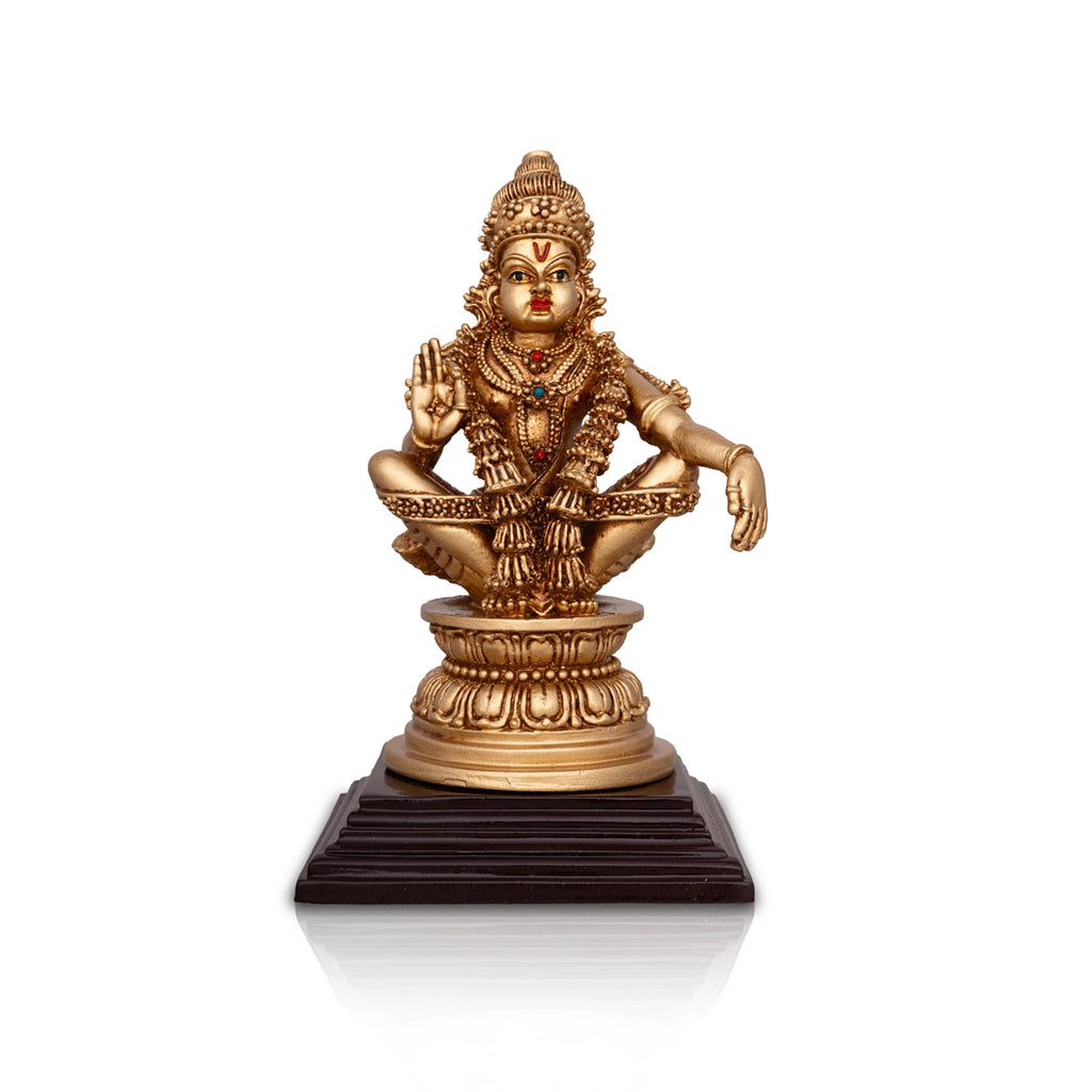 Ayyappan Statue - 7 x 4 Inches | Resin Statue/ Ayyappa Idol/ Ayyappan Vigraham for Pooja