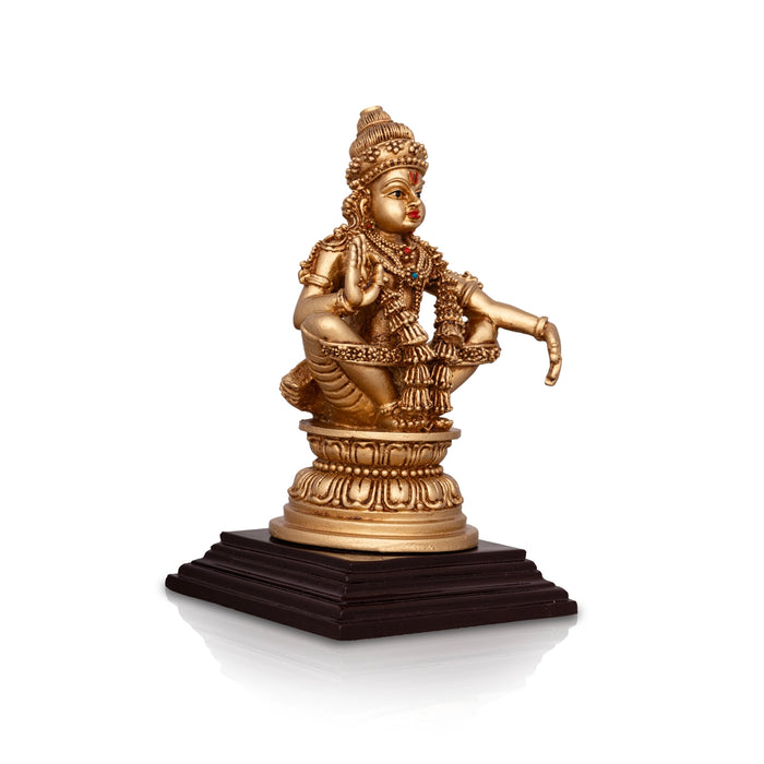 Ayyappan Statue - 7 x 4 Inches | Resin Statue/ Ayyappa Idol/ Ayyappan Vigraham for Pooja