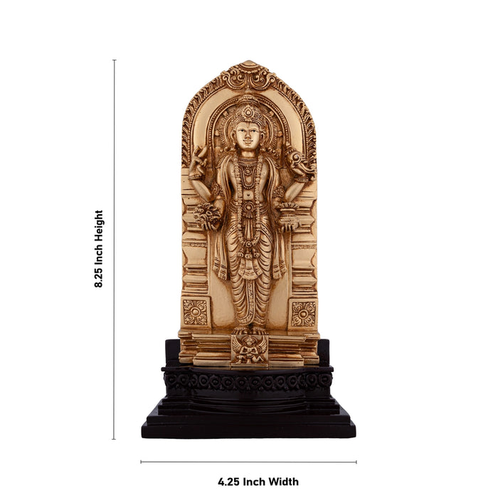 Dhanvantari Murti Standing On Base - 8.25 x 4.25 Inches | Resin Statue/ Dhanvantri Murti for Pooja