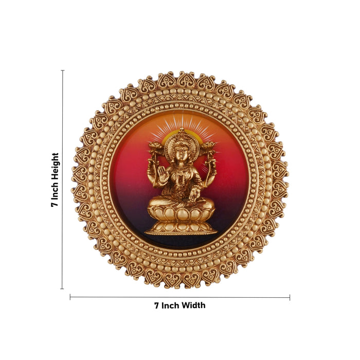 Lakshmi Wall Hanging - 7 Inches | Resin Wall Hanger/ Laxmi Wall Hanging Decor - Wall Hanging