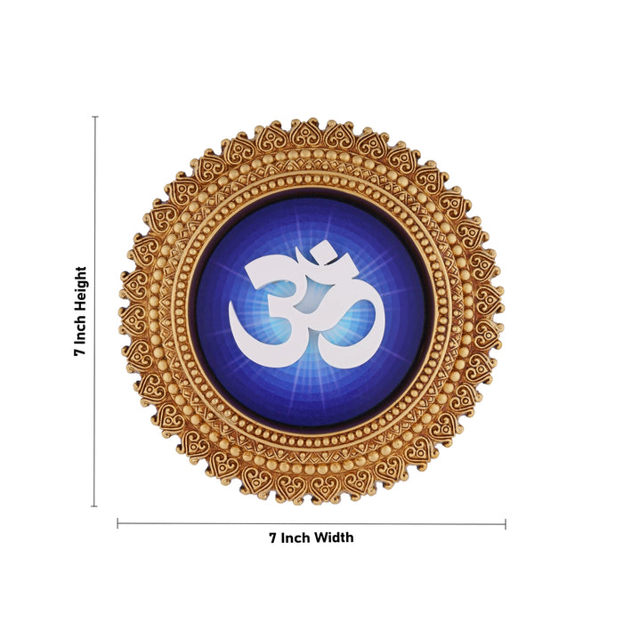 Om Wall Hanging - 7 Inches | Resin Wall Hanger/ Wall Hanging Decor/ Wall Decor for Living Room - Wall Hanging