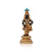 Krishna Murti Standing On Base - 6 x 2 Inches | Resin Statue/ Black & Gold Polish Krishna Idol for Pooja - Fibre Murties