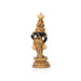 Krishna Murti Standing On Base - 6 x 2 Inches | Resin Statue/ Black & Gold Polish Krishna Idol for Pooja - Fibre Murties