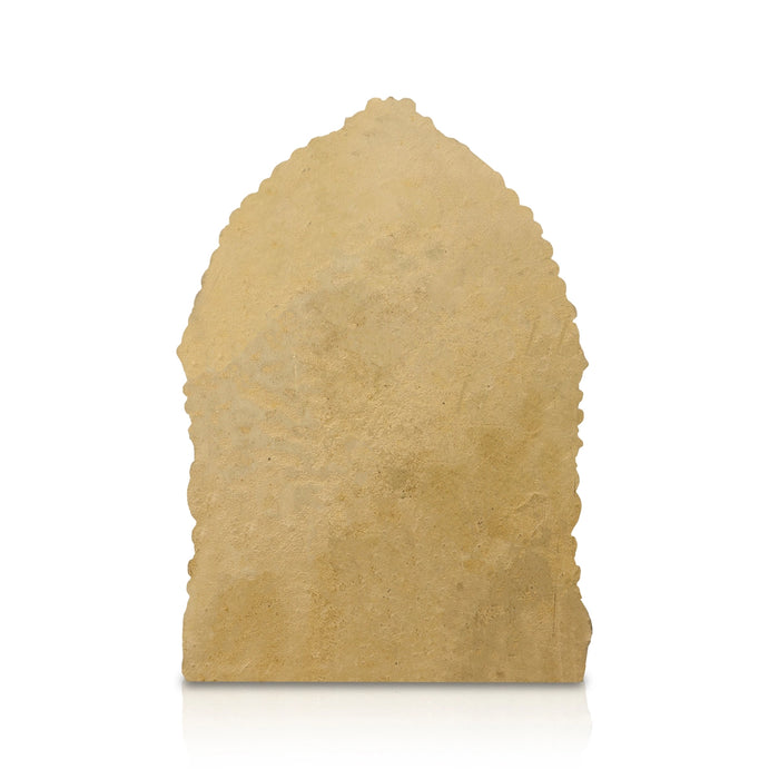 Ganesh Murti With Arch - 4.5 X 3 Inches | Resin Statue/ Sitting Ganpati Murti/ Vinayaka Idol For Pooja Room - Fibre Murties