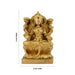 Lakshmi sitting on Lotus Base Murti - 3 x 2 Inches | Resin Lakshmi Idol/ Lakshmi Murti/ Laxmi Statue for Pooja - Fibre Murties